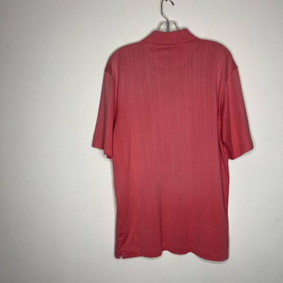 Nike Golf Tiger Woods Men’s Shirt Medium Pink Polo Snap Button Logo - Picture 2 of 9